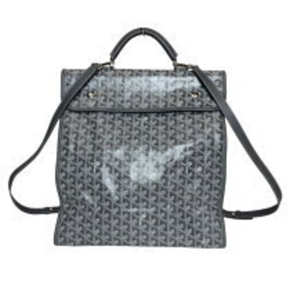 Goyard Saint Leger Backpack gray silver Goyardine canvas daypack